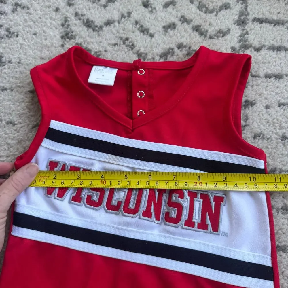 Pro Edge Wisconsin Badgers 2pc Cheerleading Set Size 2T